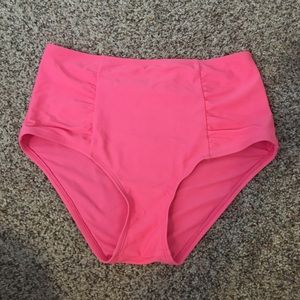 Aerie High Waist Pink Bikini Bottoms